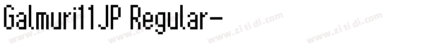 Galmuri11JP Regular字体转换